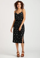 Women's Daisy Print Midi Dress