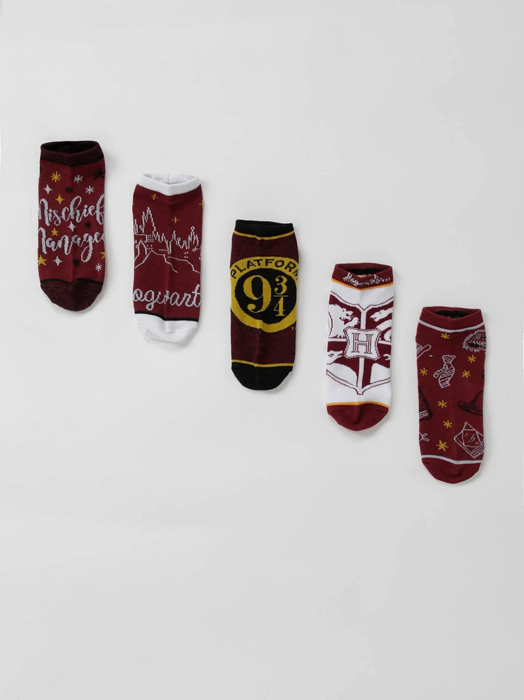 5 Pack Harry Potter No Show Ankle Socks