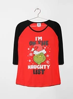 Women's Grinch Baseball Tee