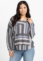 Women's Boho Stripe Hoodie