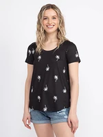 Women's Palm Tree Scoop Neck Tee