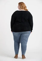 Women's Crochet Neckline Sweater