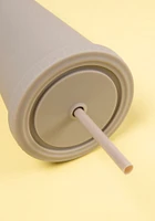 Grey Rubber Coated Tumbler