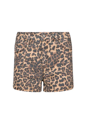 Women's High Rise Leopard Print Short