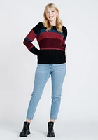 Women's Stripe Crew Neck Sweater