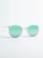 Women's White Shell Sunglasses