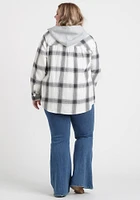 Women's Flannel Plaid Hoodie