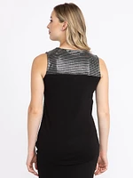 Women's Sequin Half Zip Tank