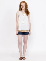 Women's Embroidered Peasant Tank