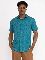 Men's Tonal Leaf Print Shirt