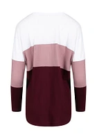 Women's Colour Block Waffle Top