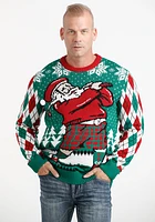 Men's Golfing Santa Sweater