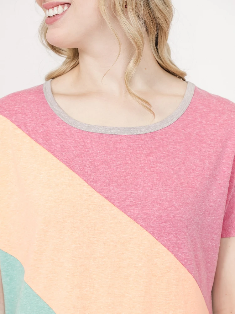 Women's Multi Colour Block Top