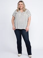 Women's Flutter Sleeve Top