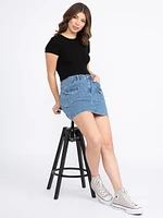 Women's Cargo Denim Skirt