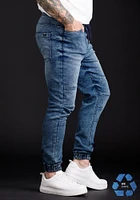 Men's Knit Denim Moto Jogger