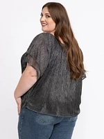 Women's  Shimmer Peasant Top