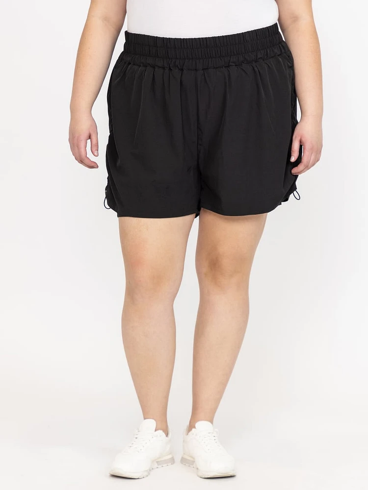 Women's Ruched Hybrid 2-in-1 Shorts