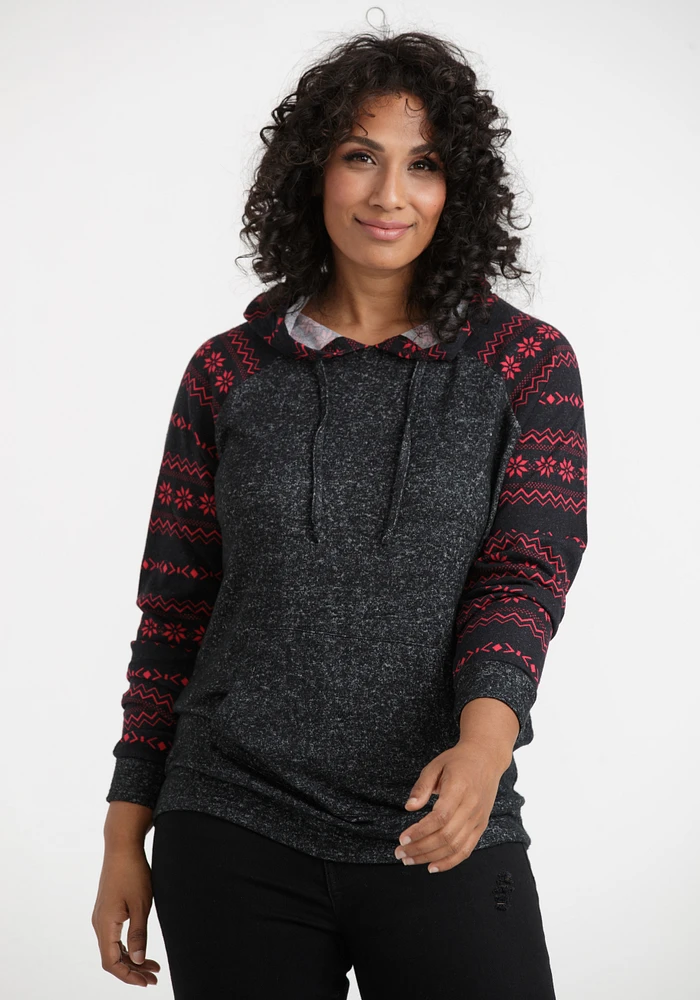 Women's Fairisle Colour Block Hoodie