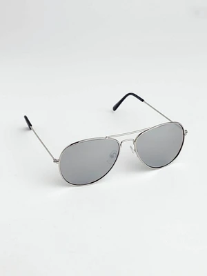 Men's Chrome Frame Sunglasses