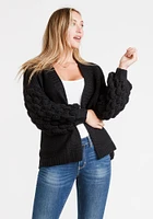 Women's Bubble Sleeve Cardigan