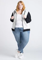 Women's Colour Block Zip Hoodie