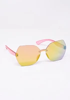 Women's Hexagonal Frameless Sunglasses