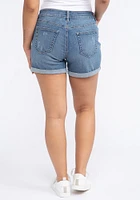 Women's Boyfriend Cuffed Midi Short