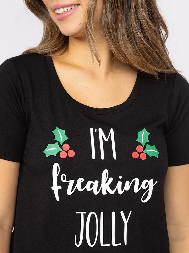 Women's Freakin' Jolly Scoop Neck Tee