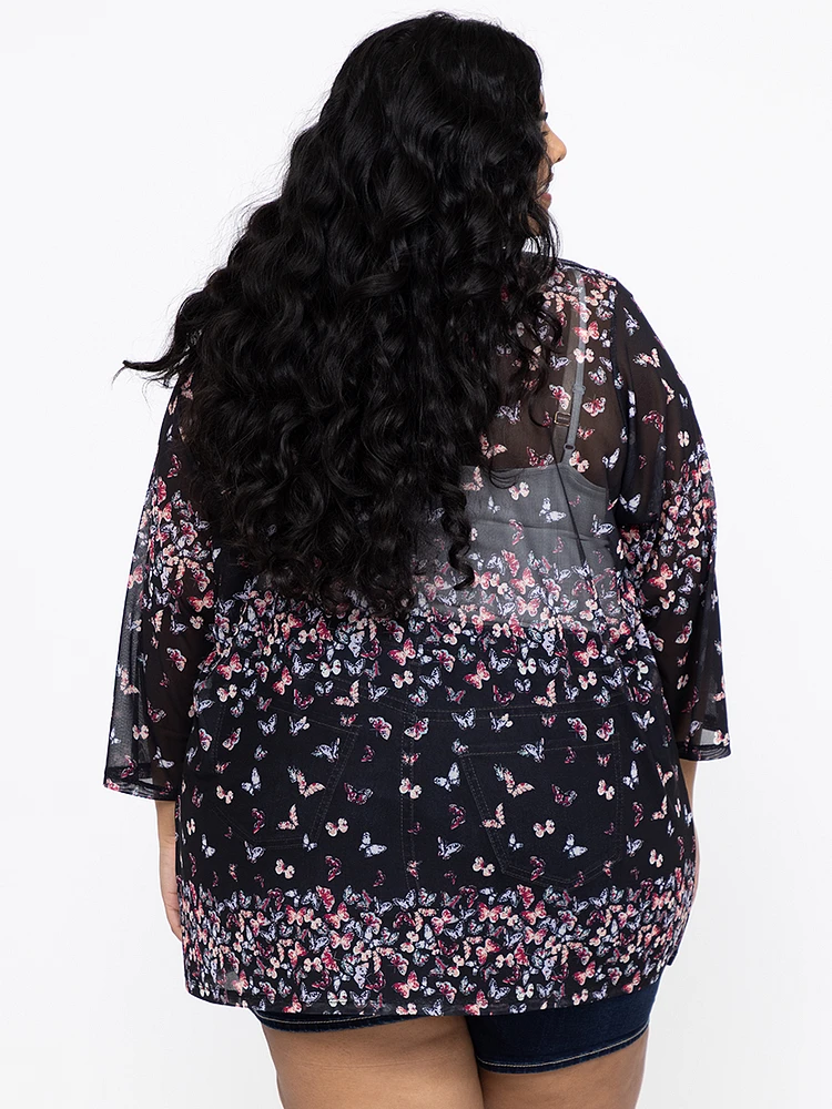 Women's Butterfly Mesh Cardigan