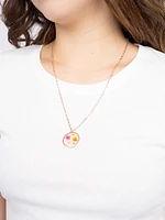 Women's Pressed Flower Pendant Necklace