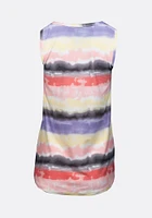 Watercolor Stripe Scoop Neck Tank