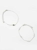 Women's Snowflake Chain Bracelet Set