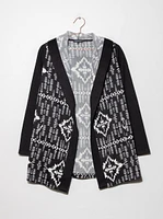 Women's Geo Print Hooded Wrap