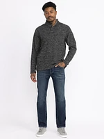 Men's Mock Neck Henley Shirt