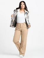 Women's Cropped Plaid Shacket