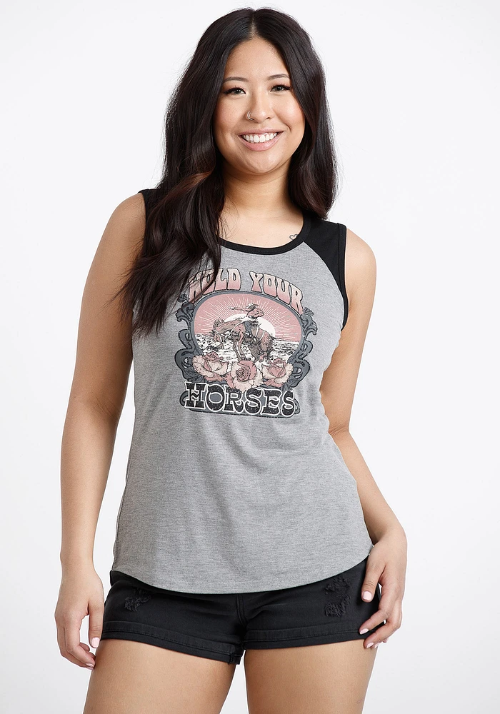 Women's Hold Your Horses Baseball Tank