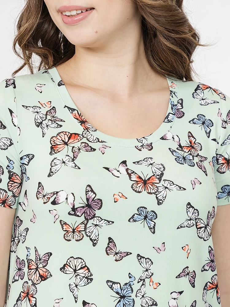 Women's Butterfly Scoop Neck Tee