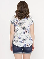 Women's Tropical Button Front Top
