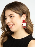 Women's Surfing Santa Beaded Earrings