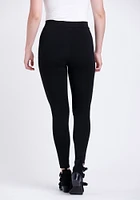 Women's Faux Leather Pull-on Ponte Legging