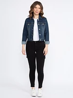 Women's Black Wash Cargo Skinny Jeans