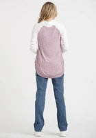 Women's Colour Block Cowl Neck Tunic