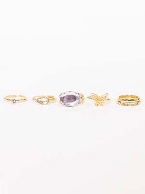 Women's Butterfly Ring Set