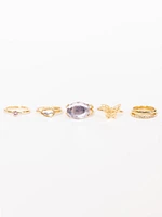 Women's Butterfly Ring Set