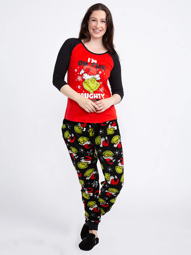 Women's Grinch Baseball Tee