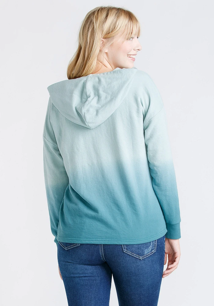 Women's Ombre Quarter Zip Hoodie