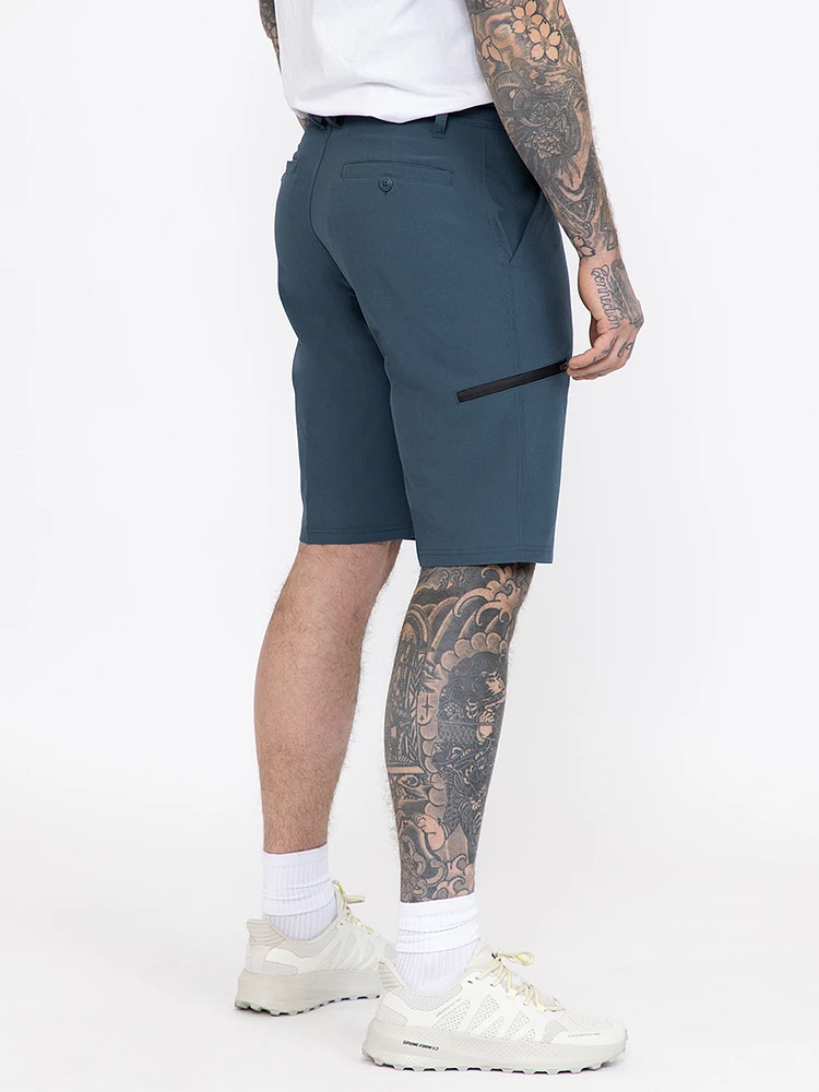 Men's Teal Cargo Hybrid Shorts