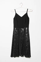 Women's shimmer Skirt Strappy Dress