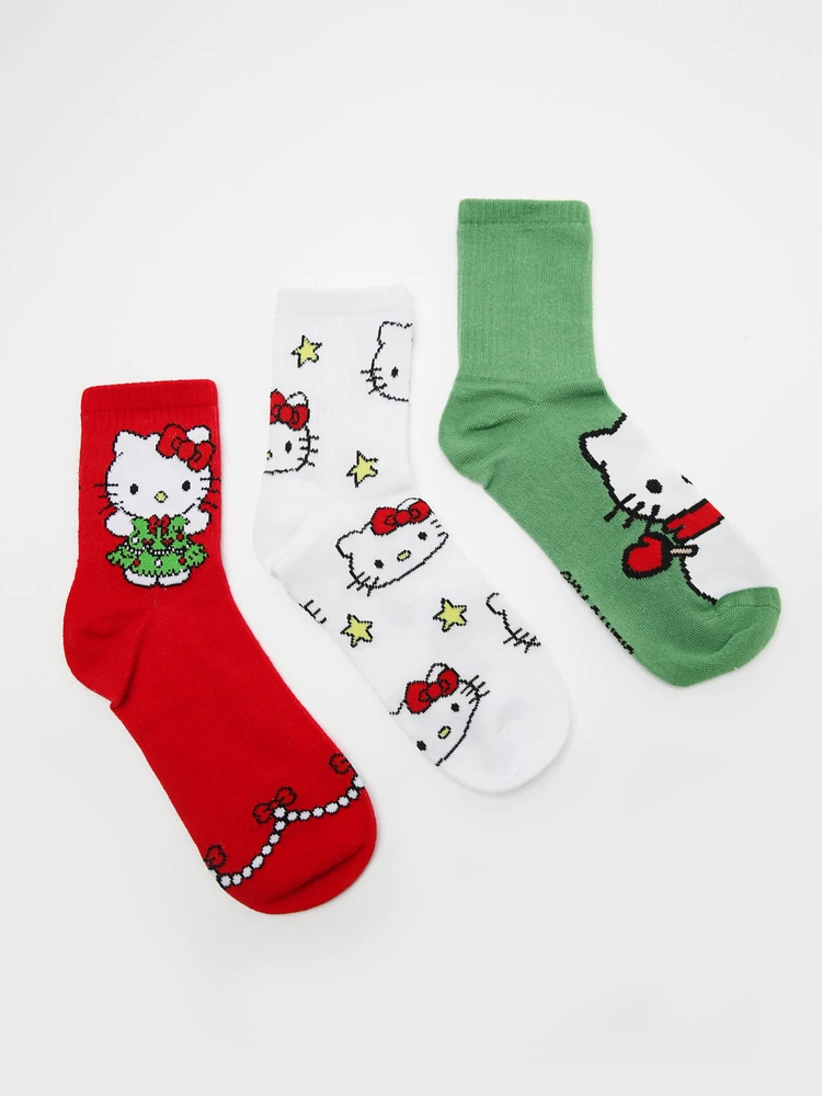 Women's Hello Kitty Christmas Socks